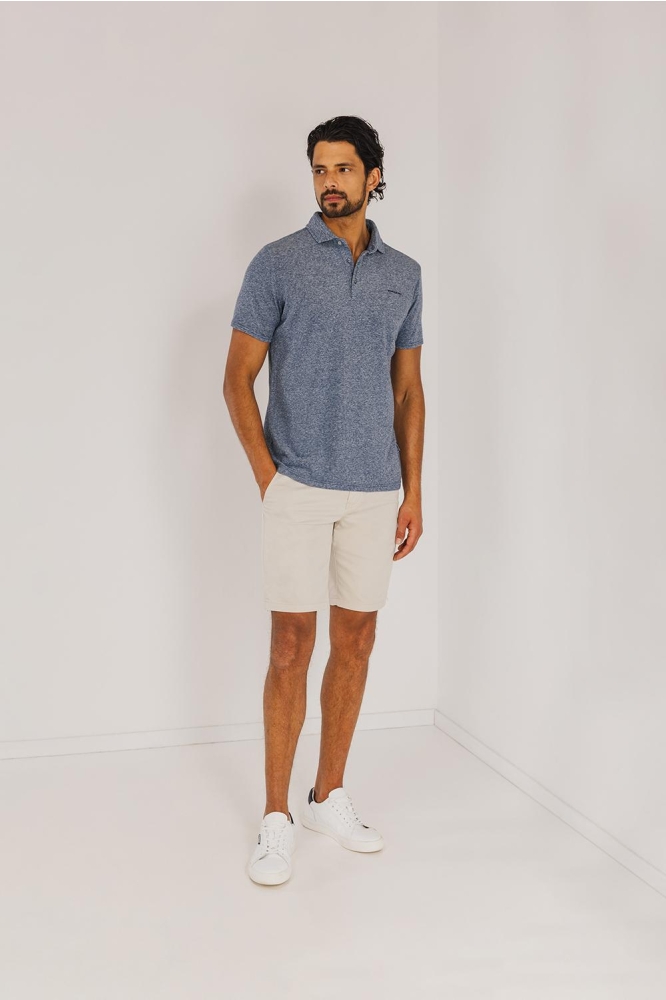 PIQUE POLO MET GEMELEERD DESIGN 461 15907 5711